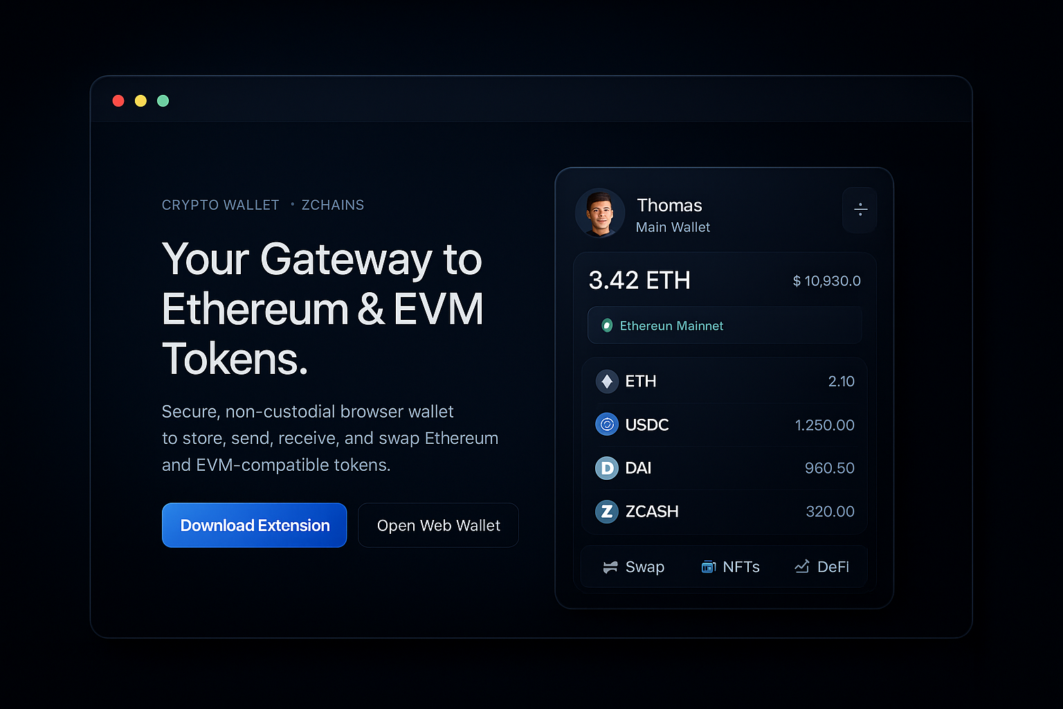 Crypto Wallet Extension – Zchains