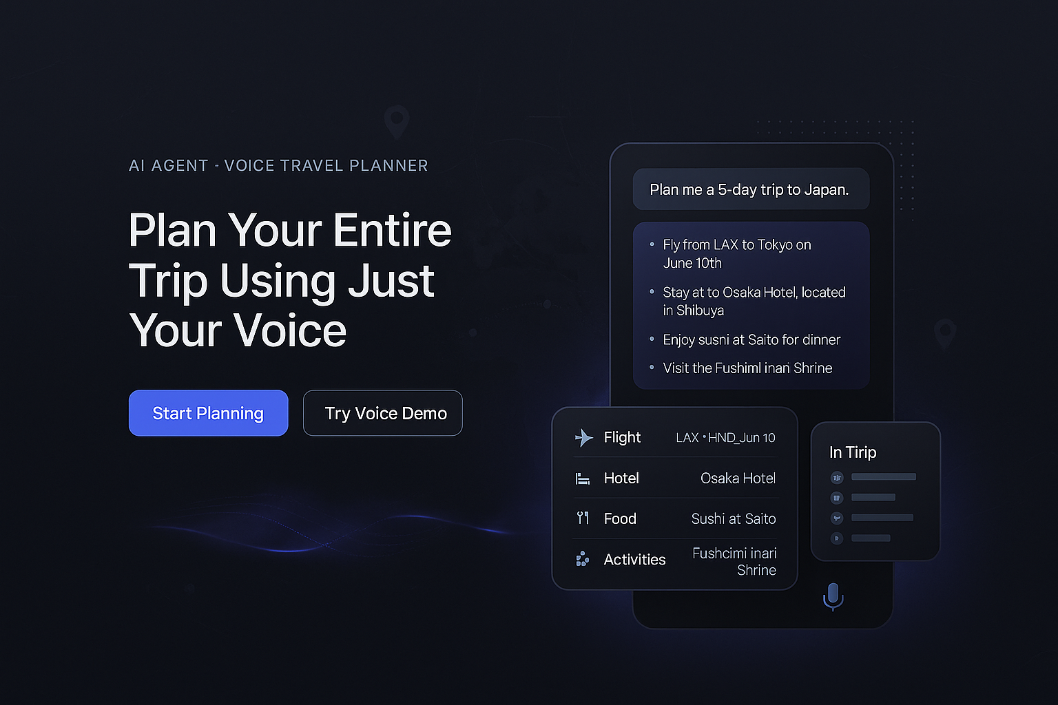 AI Agent – Voice Travel Planner