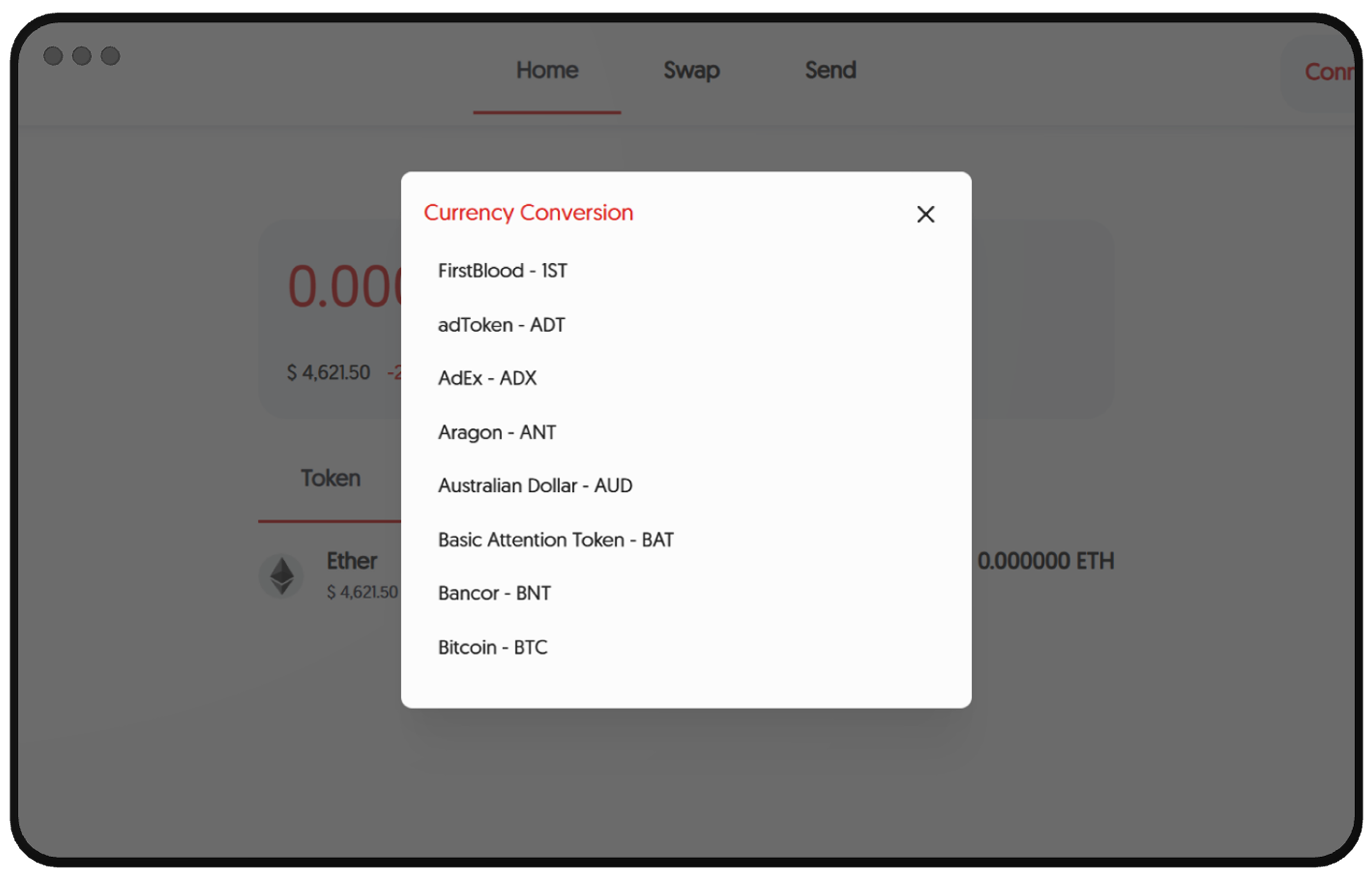 Zchains Wallet Screen 6