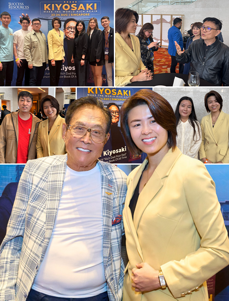 Simmi Goh出席著名理財教育家、企業家、投資者兼知名財商啓蒙書《窮爸爸，富爸爸》作家Robert Kiyosaki的研討會