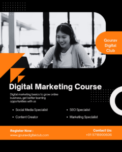 Best Digital Marketing Course in Faridabad | Join Gourav Digital Club for Practical Training