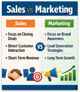 Difference Between Sales and Marketing: A Business Growth Perspective
