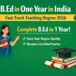 B.Ed in One Year in India – Fast Track Teaching Degree 2026