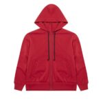 PLAY ZIP UP HOODIE HEART EMBLEM BURGUNDY