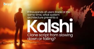 If thousands of users trade at the same time, what system architecture prevents a Kalshi clone script from slowing down or failing?