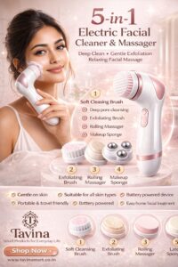 5-in-1 Electric Facial Cleaner & Massager: The Smart Skincare Tool Every Woman Needs