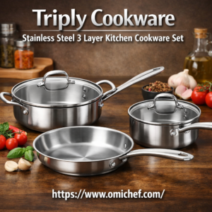 Triply Cookware Stainless Steel 3 Layer Kitchen Cookware Set
