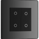 BG Evolve Black Chrome Stylish Modern Screwless Electrical Switch Range
