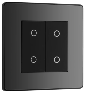 BG Evolve Black Chrome Stylish Modern Screwless Electrical Switch Range 1 BG Evolve Black Chrome Stylish Modern Screwless Electrical Switch Range