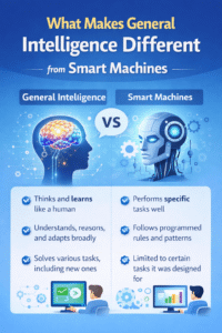 What Makes General Intelligence Different from Smart Machines