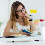 female thinking lunch office 1 1 1