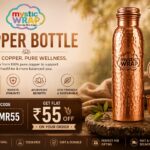 Hammered Copper Tamba Water Bottle 1000 ML – Pure & Ayurvedic Hydration