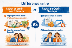 Différence entre rachat de crédit avec trésorerie et rachat de crédit classique