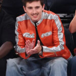 Timothee Chalamet Avirex Orange Leather Jacket For Sale 1