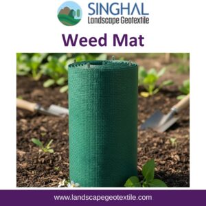 Weed mat supports water retention and healthy soil