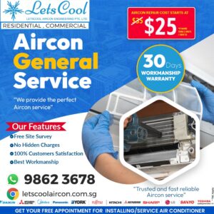 What is included in aircon general servicing?