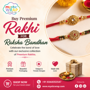 Buy Premium Rakhi Online — Celebrate Raksha Bandhan with Mystic Wrap’s Exclusive Collection