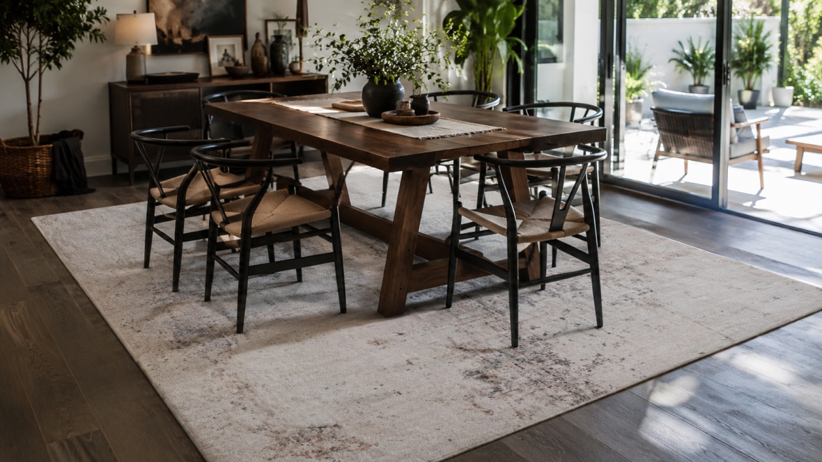 flatweave rugs for dining