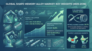 Global Shape Memory Alloy Market Forecast 2026–2036: High-Performance Materials Driving Industrial and Biomedical Modernization