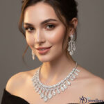 ADjewellery Rhodium Plated CZ Cubic Zirconia Aurora Cascade Set