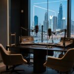 modern podcast studio in dubai sleek soundproof re