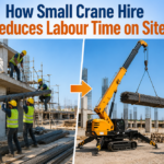 How Small Crane Hire Reduces Labour Time on Site