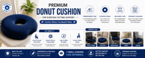 Premium Donut Cushion for Everyday Sitting Support 1 Premium Donut Cushion for Everyday Sitting Support