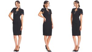 Top Notch: Why the Black Notch Neck Midi Dress Holds Its Ground 1 Top Notch: Why the Black Notch Neck Midi Dress Holds Its Ground