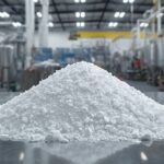 lucid origin Create an ultra realistic 8K industrial scene featuring Caustic Potash Potassium 0
