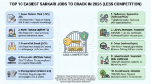 Top 10 Easiest Sarkari Jobs to Crack in 2026 with Less Competition