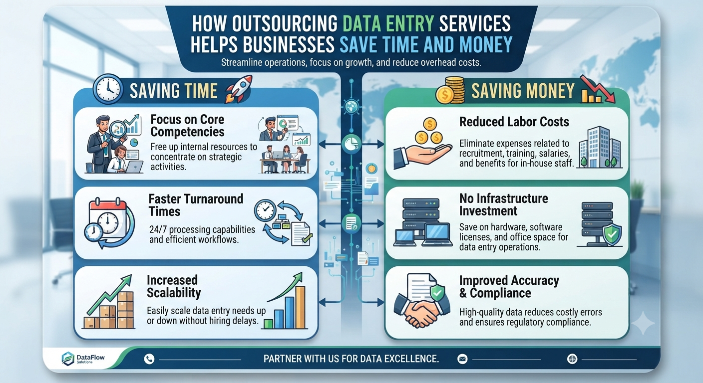 How Outsourcing Data Entry Services Helps Businesses Save Time and Money 2
