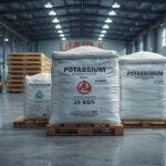 lucid origin Create an ultra realistic 8K industrial warehouse scene featuring premium Potass 0