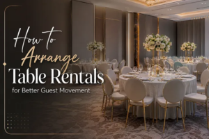 How to Arrange Table Rentals for Better Guest Movement 1 How to Arrange Table Rentals for Better Guest Movement