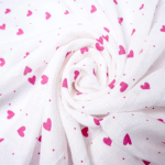 Muslin Newborn Towel Pink Heart