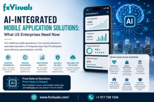 AI-Integrated Mobile Application Solutions: What US Enterprises Need Now US enterprises are no longer asking if they need a mobile app. They are asking whether their app can think, learn, and act on its own. That shift is driving demand for mobile application solutions built with AI at the core, not bolted on as an afterthought. By 2026, customers expect apps that predict what they need before they ask. Enterprises expect apps that automate operations, cut manual work, and surface insights in real time. Generic, static apps built on old frameworks cannot keep up. This is why AI-integrated mobile application solutions have moved from a competitive edge to a baseline requirement for US businesses across retail, healthcare, finance, logistics, and education. This guide breaks down what AI-integrated mobile application solutions actually involve, why US enterprises need them now, and how to choose a development partner who can deliver results instead of buzzwords. What Are AI-Integrated Mobile Application Solutions AI-integrated mobile application solutions combine traditional app functionality (UI, navigation, transactions) with intelligent layers such as machine learning models, natural language processing, computer vision, and predictive analytics. Instead of simply displaying data, the app interprets it, learns from user behavior, and adapts in real time. This differs from basic mobile application development, which focuses on building functional, well-designed apps without embedded intelligence. AI integration adds a decision-making layer on top of that foundation, turning a static tool into a system that improves the more it is used. Why US Enterprises Need AI-Powered Apps Now Several forces are converging in the US market: Rising customer expectations US consumers are used to AI-driven personalization from platforms like Amazon and Netflix. They expect the same from business apps, whether it is a retail app, a banking app, or a healthcare portal. Labor and operational costs AI-integrated mobile application solutions automate repetitive tasks such as support ticket triage, inventory forecasting, and appointment scheduling, reducing dependency on manual staffing. Competitive pressure Enterprises that adopt intelligent apps first capture market share through faster service and better retention. Competitors who delay risk losing customers to more responsive digital experiences. AI search visibility As more US consumers use AI Overviews, ChatGPT, and Gemini to research services, businesses need digital products that generate the kind of structured, trustworthy data these engines pull from, which ties closely into broader SEO and search visibility strategy, not just the app itself. Core Benefits of AI-Integrated Mobile Application Solutions Smarter personalization AI models analyze user behavior to tailor content, offers, and navigation paths for each individual, increasing engagement and conversion. Predictive maintenance and forecasting In logistics and manufacturing, AI-integrated apps can flag equipment issues or inventory shortages before they cause downtime. Faster, cheaper customer support AI chat and voice assistants inside the app resolve common queries instantly, reducing support costs while improving response time. Better decision-making Real-time dashboards powered by predictive analytics give enterprise leaders accurate, up-to-date insight instead of delayed reports, often built on the same data analysis and visualization principles used in enterprise reporting tools. Fraud detection and security In finance and healthcare apps, AI models detect unusual patterns and flag potential fraud or data anomalies faster than manual review. Scalability Cloud-based AI infrastructure allows enterprises to scale intelligence features as user volume grows, without rebuilding the app from scratch. This often relies on integration services to connect the app with existing enterprise systems (CRM, ERP, payment gateways) as adoption expands. Key Use Cases Across Industries Healthcare AI-integrated mobile application solutions power symptom checkers, appointment triage, and patient monitoring apps that flag risk factors early, supporting the kind of doctor-patient portals and health tech platforms already common among US healthcare providers. Retail and eCommerce Visual search, personalized product recommendations, and AI-driven inventory apps help US retailers reduce cart abandonment and improve average order value. Real Estate Apps using AI to match buyers with listings based on behavior, budget, and preferences (beyond simple filters) speed up the property search process. Travel and Hospitality AI-powered itinerary builders, dynamic pricing tools, and predictive booking apps help travel businesses respond to demand shifts in real time. Finance AI-integrated apps handle fraud detection, automated budgeting insights, and personalized financial recommendations at scale. Education Adaptive learning apps use AI to adjust content difficulty based on student performance, supporting the kind of school management and communication portals many US institutions now rely on. AI-Integrated vs Traditional Mobile Application Development Feature Traditional Mobile App AI-Integrated Mobile Application Solutions Personalization Static, rule-based Dynamic, behavior-driven Data Use Stored and displayed Analyzed and acted on Customer Support Manual or basic chatbot AI-driven, context-aware assistant Maintenance Reactive (fix after failure) Predictive (flag before failure) Scalability Requires manual updates Learns and adapts with more data Development Cost Lower upfront Higher upfront, lower long-term operating cost Competitive Edge Standard Differentiated Best Practices for Building AI-Integrated Apps Start with a clear business problem Do not add AI for the sake of it. Identify a specific bottleneck (support volume, inventory guesswork, low engagement) and build the AI layer to solve that. Choose the right data strategy first AI models are only as good as the data feeding them. Clean, structured, permission-based data collection should come before model development. Prioritize privacy and compliance US enterprises must align with regulations like CCPA and, in healthcare, HIPAA. Build consent flows and data handling into the app from day one. Design for explainability Enterprise users and regulators increasingly expect to understand why an AI made a recommendation, not just receive the output. Test with real users early AI behavior can be unpredictable at scale. Pilot with a smaller user group before a full rollout. Plan for continuous learning AI models degrade over time if not retrained. Budget for ongoing monitoring and updates, not just the initial build. Common Mistakes to Avoid Treating AI as a feature instead of a strategy Bolting a chatbot onto an existing app without rethinking the user journey rarely delivers real value. Ignoring data quality Poor or biased training data leads to inaccurate predictions and can damage user trust quickly. Overbuilding for launch Trying to include every AI capability at once delays release and increases risk. A phased rollout works better. Underestimating maintenance needs AI-integrated mobile application solutions require ongoing tuning. Enterprises that treat launch as the finish line see performance decline within months. Skipping compliance review In regulated industries, retrofitting compliance after launch is far more expensive than building it in from the start. How fxVisuals Approaches Mobile Application Solutions fxVisuals works with US enterprises across healthcare, real estate, travel, and retail to build mobile application solutions that combine solid engineering with practical AI integration. The team focuses on end-to-end delivery, from design and architecture through deployment and long-term maintenance. This sits alongside fxVisuals' broader digital marketing services, helping enterprises not just build the app but drive adoption once it launches. Rather than applying a one-size-fits-all template, fxVisuals builds around the specific operational problem an enterprise is trying to solve, whether that is reducing support load, improving patient triage, or personalizing the retail experience. Learn more about fxVisuals or explore the full range of services. FAQs What are mobile application solutions? Mobile application solutions refer to the full set of services involved in planning, designing, developing, and maintaining a mobile app for a business, covering everything from UI/UX to backend infrastructure and post-launch support. How is AI-integrated mobile app development different from regular app development? Regular mobile application development focuses on building functional apps. AI integration adds intelligent features like predictive analytics, personalization, and automation that let the app learn from user behavior and improve over time. How much does an AI-integrated mobile app cost for a US business? Costs vary widely based on complexity, industry compliance needs, and AI feature scope. Enterprises should expect higher upfront investment than a standard app, offset by lower long-term operational costs. Is AI integration necessary for small and mid-sized businesses, or only large enterprises? While large enterprises adopt AI features first, mid-sized US businesses increasingly use AI-integrated apps to compete on customer experience without matching enterprise-level staffing. How long does it take to build an AI-integrated mobile app? Timelines depend on scope, but most enterprise-grade AI-integrated mobile application solutions take several months from discovery through deployment, followed by ongoing model tuning. What industries benefit most from AI-integrated mobile application solutions? Healthcare, retail, finance, real estate, travel, and education see some of the strongest returns, since these sectors rely heavily on personalization, forecasting, and fast decision-making. Conclusion AI-integrated mobile application solutions are no longer optional for US enterprises that want to stay competitive in 2026. From predictive maintenance to personalized customer journeys, the businesses investing in intelligent app infrastructure now are the ones positioned to lead their industries over the next several years. If your business is ready to move beyond a static app and build a mobile application solution that actually thinks, learns, and scales with your growth, contact fxVisuals today to discuss your AI-integrated mobile application project and get a free consultation. 1 AI-Integrated Mobile Application Solutions: What US Enterprises Need Now US enterprises are no longer asking if they need a mobile app. They are asking whether their app can think, learn, and act on its own. That shift is driving demand for mobile application solutions built with AI at the core, not bolted on as an afterthought. By 2026, customers expect apps that predict what they need before they ask. Enterprises expect apps that automate operations, cut manual work, and surface insights in real time. Generic, static apps built on old frameworks cannot keep up. This is why AI-integrated mobile application solutions have moved from a competitive edge to a baseline requirement for US businesses across retail, healthcare, finance, logistics, and education. This guide breaks down what AI-integrated mobile application solutions actually involve, why US enterprises need them now, and how to choose a development partner who can deliver results instead of buzzwords. What Are AI-Integrated Mobile Application Solutions AI-integrated mobile application solutions combine traditional app functionality (UI, navigation, transactions) with intelligent layers such as machine learning models, natural language processing, computer vision, and predictive analytics. Instead of simply displaying data, the app interprets it, learns from user behavior, and adapts in real time. This differs from basic mobile application development, which focuses on building functional, well-designed apps without embedded intelligence. AI integration adds a decision-making layer on top of that foundation, turning a static tool into a system that improves the more it is used. Why US Enterprises Need AI-Powered Apps Now Several forces are converging in the US market: Rising customer expectations US consumers are used to AI-driven personalization from platforms like Amazon and Netflix. They expect the same from business apps, whether it is a retail app, a banking app, or a healthcare portal. Labor and operational costs AI-integrated mobile application solutions automate repetitive tasks such as support ticket triage, inventory forecasting, and appointment scheduling, reducing dependency on manual staffing. Competitive pressure Enterprises that adopt intelligent apps first capture market share through faster service and better retention. Competitors who delay risk losing customers to more responsive digital experiences. AI search visibility As more US consumers use AI Overviews, ChatGPT, and Gemini to research services, businesses need digital products that generate the kind of structured, trustworthy data these engines pull from, which ties closely into broader SEO and search visibility strategy, not just the app itself. Core Benefits of AI-Integrated Mobile Application Solutions Smarter personalization AI models analyze user behavior to tailor content, offers, and navigation paths for each individual, increasing engagement and conversion. Predictive maintenance and forecasting In logistics and manufacturing, AI-integrated apps can flag equipment issues or inventory shortages before they cause downtime. Faster, cheaper customer support AI chat and voice assistants inside the app resolve common queries instantly, reducing support costs while improving response time. Better decision-making Real-time dashboards powered by predictive analytics give enterprise leaders accurate, up-to-date insight instead of delayed reports, often built on the same data analysis and visualization principles used in enterprise reporting tools. Fraud detection and security In finance and healthcare apps, AI models detect unusual patterns and flag potential fraud or data anomalies faster than manual review. Scalability Cloud-based AI infrastructure allows enterprises to scale intelligence features as user volume grows, without rebuilding the app from scratch. This often relies on integration services to connect the app with existing enterprise systems (CRM, ERP, payment gateways) as adoption expands. Key Use Cases Across Industries Healthcare AI-integrated mobile application solutions power symptom checkers, appointment triage, and patient monitoring apps that flag risk factors early, supporting the kind of doctor-patient portals and health tech platforms already common among US healthcare providers. Retail and eCommerce Visual search, personalized product recommendations, and AI-driven inventory apps help US retailers reduce cart abandonment and improve average order value. Real Estate Apps using AI to match buyers with listings based on behavior, budget, and preferences (beyond simple filters) speed up the property search process. Travel and Hospitality AI-powered itinerary builders, dynamic pricing tools, and predictive booking apps help travel businesses respond to demand shifts in real time. Finance AI-integrated apps handle fraud detection, automated budgeting insights, and personalized financial recommendations at scale. Education Adaptive learning apps use AI to adjust content difficulty based on student performance, supporting the kind of school management and communication portals many US institutions now rely on. AI-Integrated vs Traditional Mobile Application Development Feature Traditional Mobile App AI-Integrated Mobile Application Solutions Personalization Static, rule-based Dynamic, behavior-driven Data Use Stored and displayed Analyzed and acted on Customer Support Manual or basic chatbot AI-driven, context-aware assistant Maintenance Reactive (fix after failure) Predictive (flag before failure) Scalability Requires manual updates Learns and adapts with more data Development Cost Lower upfront Higher upfront, lower long-term operating cost Competitive Edge Standard Differentiated Best Practices for Building AI-Integrated Apps Start with a clear business problem Do not add AI for the sake of it. Identify a specific bottleneck (support volume, inventory guesswork, low engagement) and build the AI layer to solve that. Choose the right data strategy first AI models are only as good as the data feeding them. Clean, structured, permission-based data collection should come before model development. Prioritize privacy and compliance US enterprises must align with regulations like CCPA and, in healthcare, HIPAA. Build consent flows and data handling into the app from day one. Design for explainability Enterprise users and regulators increasingly expect to understand why an AI made a recommendation, not just receive the output. Test with real users early AI behavior can be unpredictable at scale. Pilot with a smaller user group before a full rollout. Plan for continuous learning AI models degrade over time if not retrained. Budget for ongoing monitoring and updates, not just the initial build. Common Mistakes to Avoid Treating AI as a feature instead of a strategy Bolting a chatbot onto an existing app without rethinking the user journey rarely delivers real value. Ignoring data quality Poor or biased training data leads to inaccurate predictions and can damage user trust quickly. Overbuilding for launch Trying to include every AI capability at once delays release and increases risk. A phased rollout works better. Underestimating maintenance needs AI-integrated mobile application solutions require ongoing tuning. Enterprises that treat launch as the finish line see performance decline within months. Skipping compliance review In regulated industries, retrofitting compliance after launch is far more expensive than building it in from the start. How fxVisuals Approaches Mobile Application Solutions fxVisuals works with US enterprises across healthcare, real estate, travel, and retail to build mobile application solutions that combine solid engineering with practical AI integration. The team focuses on end-to-end delivery, from design and architecture through deployment and long-term maintenance. This sits alongside fxVisuals’ broader digital marketing services, helping enterprises not just build the app but drive adoption once it launches. Rather than applying a one-size-fits-all template, fxVisuals builds around the specific operational problem an enterprise is trying to solve, whether that is reducing support load, improving patient triage, or personalizing the retail experience. Learn more about fxVisuals or explore the full range of services. FAQs What are mobile application solutions? Mobile application solutions refer to the full set of services involved in planning, designing, developing, and maintaining a mobile app for a business, covering everything from UI/UX to backend infrastructure and post-launch support. How is AI-integrated mobile app development different from regular app development? Regular mobile application development focuses on building functional apps. AI integration adds intelligent features like predictive analytics, personalization, and automation that let the app learn from user behavior and improve over time. How much does an AI-integrated mobile app cost for a US business? Costs vary widely based on complexity, industry compliance needs, and AI feature scope. Enterprises should expect higher upfront investment than a standard app, offset by lower long-term operational costs. Is AI integration necessary for small and mid-sized businesses, or only large enterprises? While large enterprises adopt AI features first, mid-sized US businesses increasingly use AI-integrated apps to compete on customer experience without matching enterprise-level staffing. How long does it take to build an AI-integrated mobile app? Timelines depend on scope, but most enterprise-grade AI-integrated mobile application solutions take several months from discovery through deployment, followed by ongoing model tuning. What industries benefit most from AI-integrated mobile application solutions? Healthcare, retail, finance, real estate, travel, and education see some of the strongest returns, since these sectors rely heavily on personalization, forecasting, and fast decision-making. Conclusion AI-integrated mobile application solutions are no longer optional for US enterprises that want to stay competitive in 2026. From predictive maintenance to personalized customer journeys, the businesses investing in intelligent app infrastructure now are the ones positioned to lead their industries over the next several years. If your business is ready to move beyond a static app and build a mobile application solution that actually thinks, learns, and scales with your growth, contact fxVisuals today to discuss your AI-integrated mobile application project and get a free consultation.