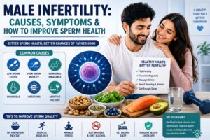 Male Infertility: Causes, Symptoms & How to Improve Sperm Health 1 Male Infertility: Causes, Symptoms & How to Improve Sperm Health