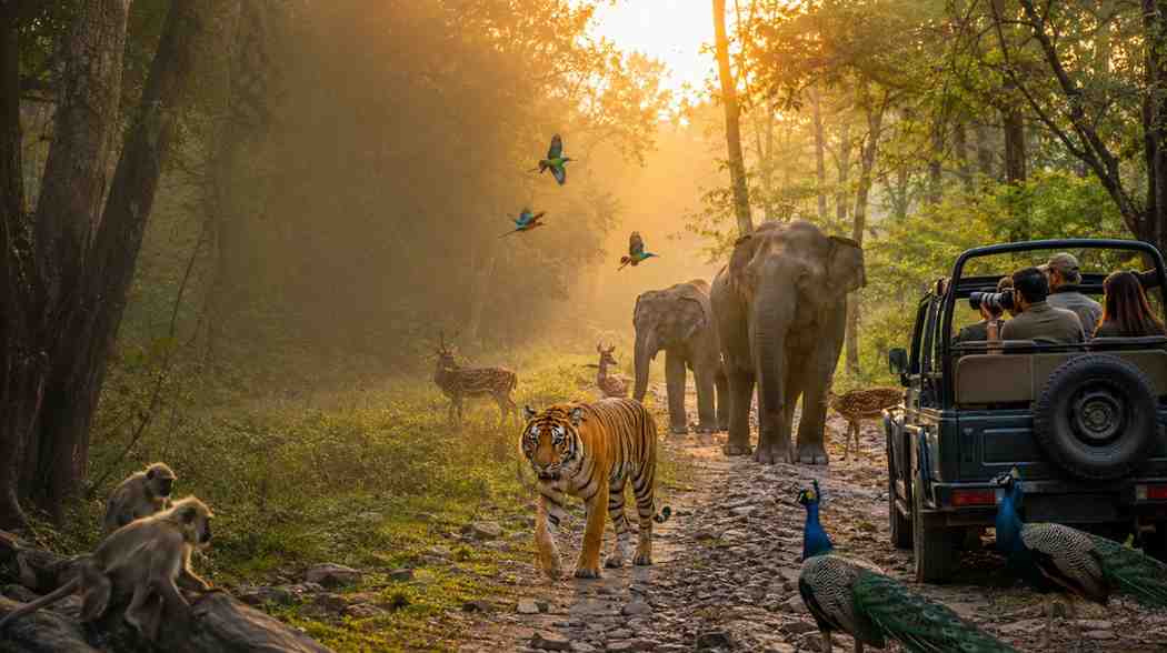 Safariwildlifeingoldenhourglo