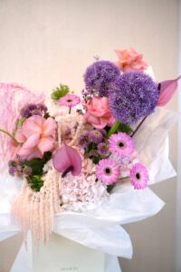 Pink Flowers for Welcoming a New Baby Girl