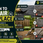 When to Repair vs. Replace: A Homeowner's Guide to Roofing, Fencing, and Deck Maintenance in Toronto 3 When to Repair vs. Replace: A Homeowner’s Guide to Roofing, Fencing, and Deck Maintenance in Toronto