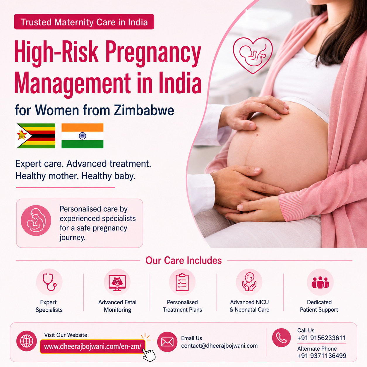 High Risk Pregnancy Management in India for Women from Zimbabwe