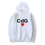 CDG Red Heart Front Print hoodie 430x430 2