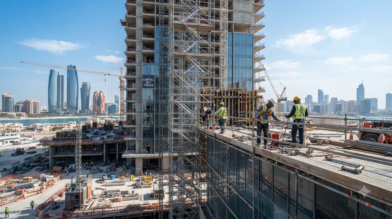 Workers on aluminum scaffolding %E2%80%A6 202608201946