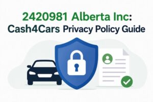 2420981 Alberta Inc: Cash4Cars Privacy Policy Guide 1 2420981 Alberta Inc: Cash4Cars Privacy Policy Guide