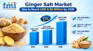 Ginger Salt Market Size to Reach USD 6.86 Billion by 2036, Driven by Pure Ginger Variants 1 Ginger Salt Market Size to Reach USD 6.86 Billion by 2036, Driven by Pure Ginger Variants