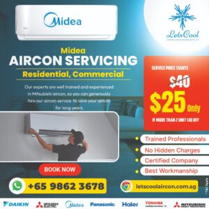 What does the EC error code mean on Midea aircon?