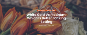 Platinum vs White Gold: Which Is Better for Your Ring? 1 Platinum vs White Gold: Which Is Better for Your Ring?
