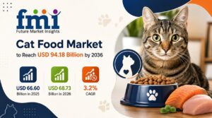 Cat food market reaches USD 68.73 billion in 2026 and is projected to grow at 3.2% CAGR through 2036 6 Cat food market reaches USD 68.73 billion in 2026 and is projected to grow at 3.2% CAGR through 2036