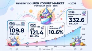 Frozen Yogurt Market Forecast 2026 – 2036: Global Market to Reach USD 332.6 Billion by 2036 at 10.6% CAGR 1 Frozen Yogurt Market Forecast 2026 – 2036: Global Market to Reach USD 332.6 Billion by 2036 at 10.6% CAGR
