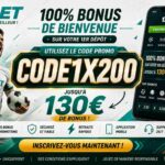 Code promo gratuit pour 1xBet 2027 : CODE1X200 – 130 €