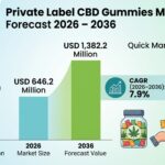 Private Label CBD Gummies Market Forecast 2026 – 2036: Global Market to Reach USD 1,382.2 Million by 2036 at 7.9% CAGR 3 Private Label CBD Gummies Market Forecast 2026 – 2036: Global Market to Reach USD 1,382.2 Million by 2036 at 7.9% CAGR